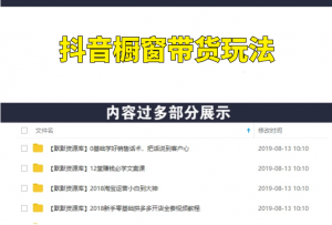 抖音橱窗带货，无须原创搬运卖货的玩法-多课资源站