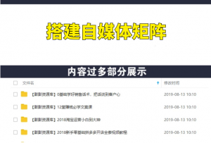 教你如何搭建自媒体矩阵，引流到公众号（PDF）-多课资源站