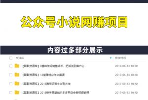 公众号小说网赚项目：抖音日产2000小说粉，变现5000+-多课资源站