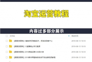 内训课淘宝店群蓝海裂变（价值12800）-多课资源站