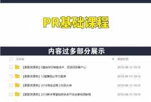 PR基础全通关：从0到1，进阶剪辑大神-多课资源站