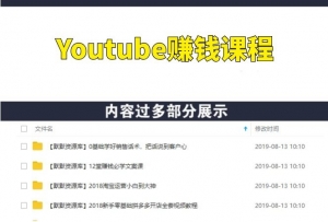 教你利用YOUTUBE赚美元，每天操作两三小时新手日入七十美元（26节视频课）-多课资源站