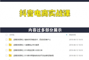 抖音电商快速变现必备12堂实战课-多课资源站