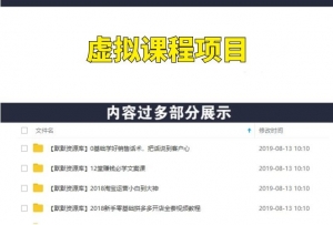 无版权虚拟课程项目2.0月入2-3-5W！简单粗暴！-多课资源站