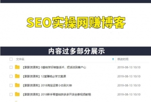 SEO实操课程之网赚博客-多课资源站