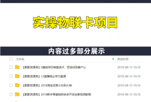 剑眉实操三个月物联卡项目，每月躺赚5000元左右-多课资源站