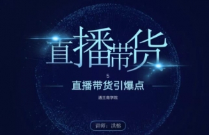 王通《直播带货引爆点》，教你直播带货年赚100万【视频课程】-多课资源站