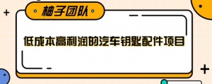 线下暴利赚钱生意，低成本高利润的汽车钥匙配件项目【视频教程】-多课资源站