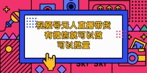 视频号无人直播带货，有微信就可以做，可以批量【视频课程】-多课资源站