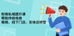 财商私域提升课，帮助传统电商、微商、线下门店、实体店转型-多课资源站