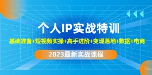 个人IP实战特训：基础准备+短视频实操+高手进阶+变现落地+数据+电商-多课资源站