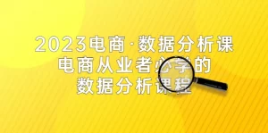 2023电商·数据分析课，电商·从业者必学的数据分析课程（42节课）-多课资源站