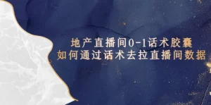 地产-直播间0-1话术胶囊，知道怎么通过话术去拉直播间数据-多课资源站
