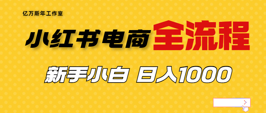 外面收费4988的小红书无货源电商从0-1全流程，日入1000＋-网课资源站