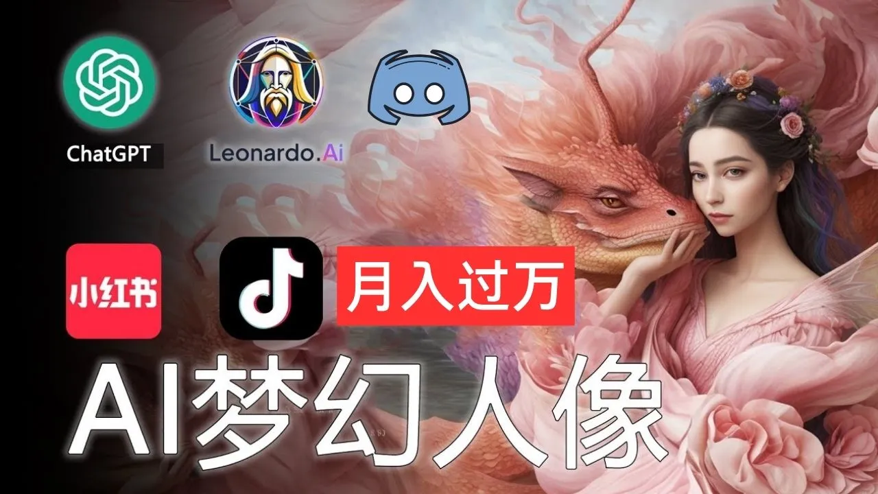 AI摄影梦幻人像：零基础也能月入过万的秘密-多课Ai资源库
