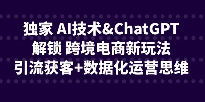 A站内流量获取方案：基于AI技术与GPT的跨境电商新营销策略-多课Ai资源库