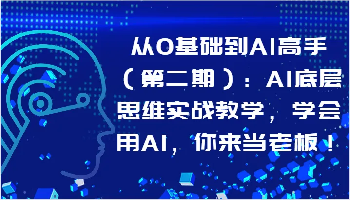 从0基础到AI高手（第二期）：AI底层思维实战教学，学会用AI，你来当老板！-多课Ai资源库