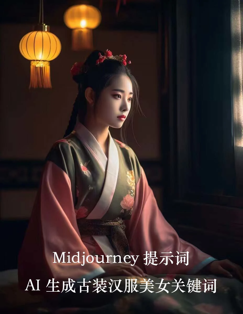 Midjourney关键词-AI生成中国风古装汉服美女人像提示关键词-多课Ai资源库