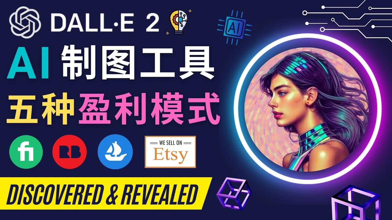 AI绘图神器DALL-E 2：5金矿般的商业应用-多课Ai资源库