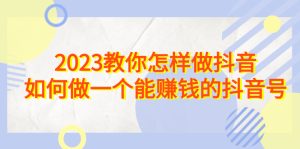 教你怎样做抖音，如何做一个能赚钱的抖音号（22节课）-多课资源站
