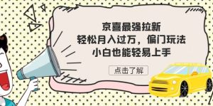京喜最强拉新，轻松月入过万，偏门玩法，小白也能轻易上手-多课资源站