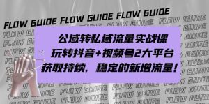 公域转私域流量实战课，玩转抖音+视频号2大平台，获取持续，稳定的新增流量-多课资源站