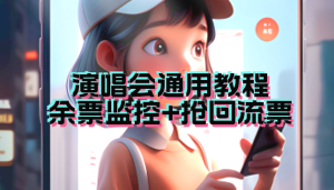演唱会通用_余票监控+抢回流票（教程+软件）-多课资源站