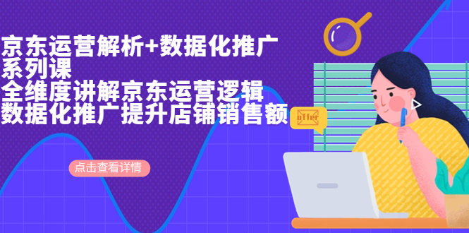 京东运营解析与数据化推广系列课，全维度讲解京东运营逻辑+数据化推广提-多课资源站