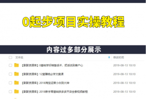 0起步项目实操教程，月入5000＋（附软件大礼包）-多课资源站