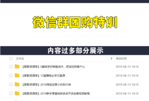 玩赚微信群团购特训,几天裂变了800+微信群-多课资源站