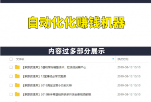 5步打造自动化化赚钱机器，批量操作个人号年赚100W-多课资源站