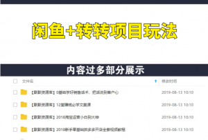 闲鱼+转转项目玩法实战, 认真做,月入几千!-多课资源站