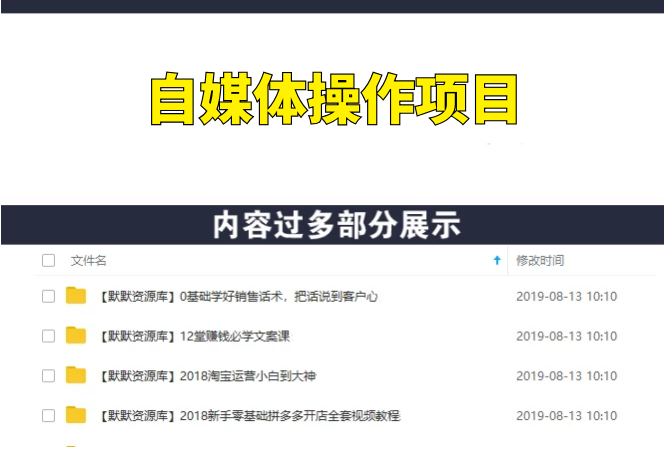 如何利用自媒体操作项目年赚10万-多课资源站