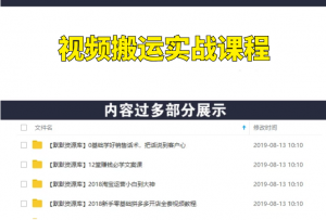 抖音YOUTUBE搬运项目实战课程-多课资源站