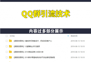 全新QQ群引流技术，打造QQ群引流矩阵（共4节视频）-多课资源站