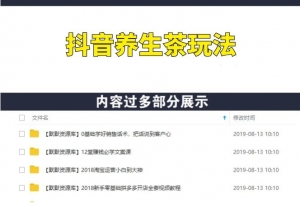 抖音养生茶玩法大揭秘，暴利躺赚项目-多课资源站