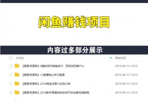 闲鱼转转项目玩法实战班-多课资源站