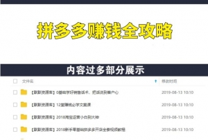 新手玩拼多多从0到高手赚钱全攻略-多课资源站