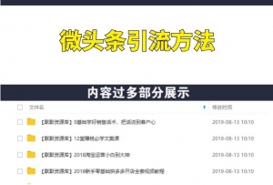 微头条快速引流方法:当天引到精准粉-多课资源站