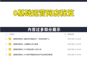 0基础月赚10万网店秘笈，小白能轻松上手，比穷更可怕的 是一辈子拿死工资-多课资源站