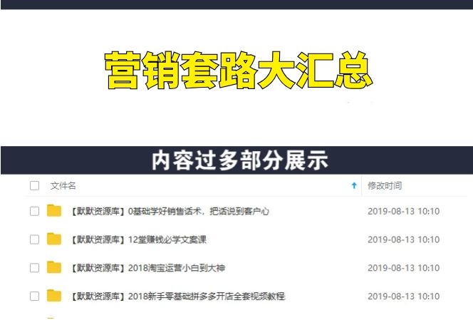 引爆销售额,实体+电商营销套路大汇总!-多课资源站