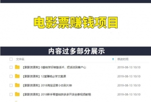 低价电影票赚钱项目，日赚800+全攻略（共2视频+文档）-多课资源站