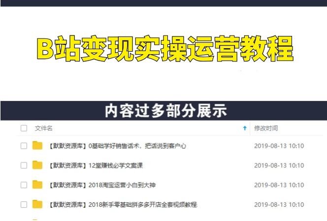 B站网赚变现实操运营教程，教你从零到20万精准粉-多课资源站