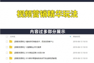 《视频营销精华玩法》 价值5800元视频课-多课资源站