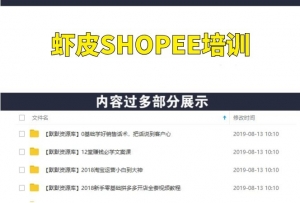 零基础入学虾皮SHOPEE培训,轻松玩转跨境电商-多课资源站