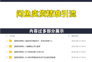 闲鱼如何快速卖货精准引流打造私域流量池-多课资源站