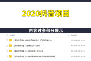 2020抖音项目，一部手机将空闲时间变成10000+收入-多课资源站