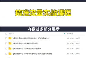 起航哥，天哥，小浩哥，三天日引100+精准流量实战课程-多课资源站