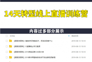 14天转型线上直播训练营-多课资源站