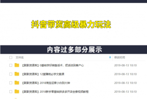 起航哥抖音带货：1人1天制作300个视频高级暴力玩法-多课资源站